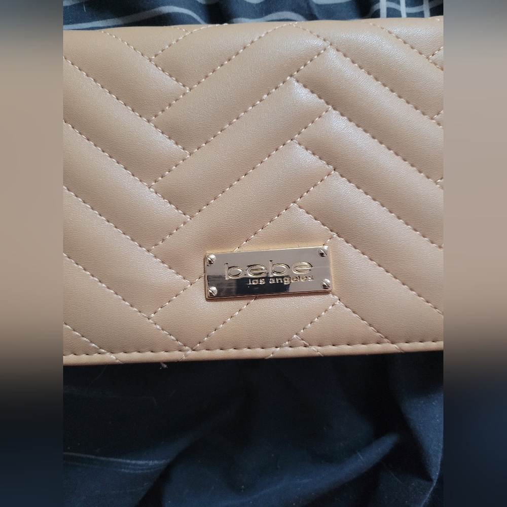 Bebe Tan Quilted Women's Bag